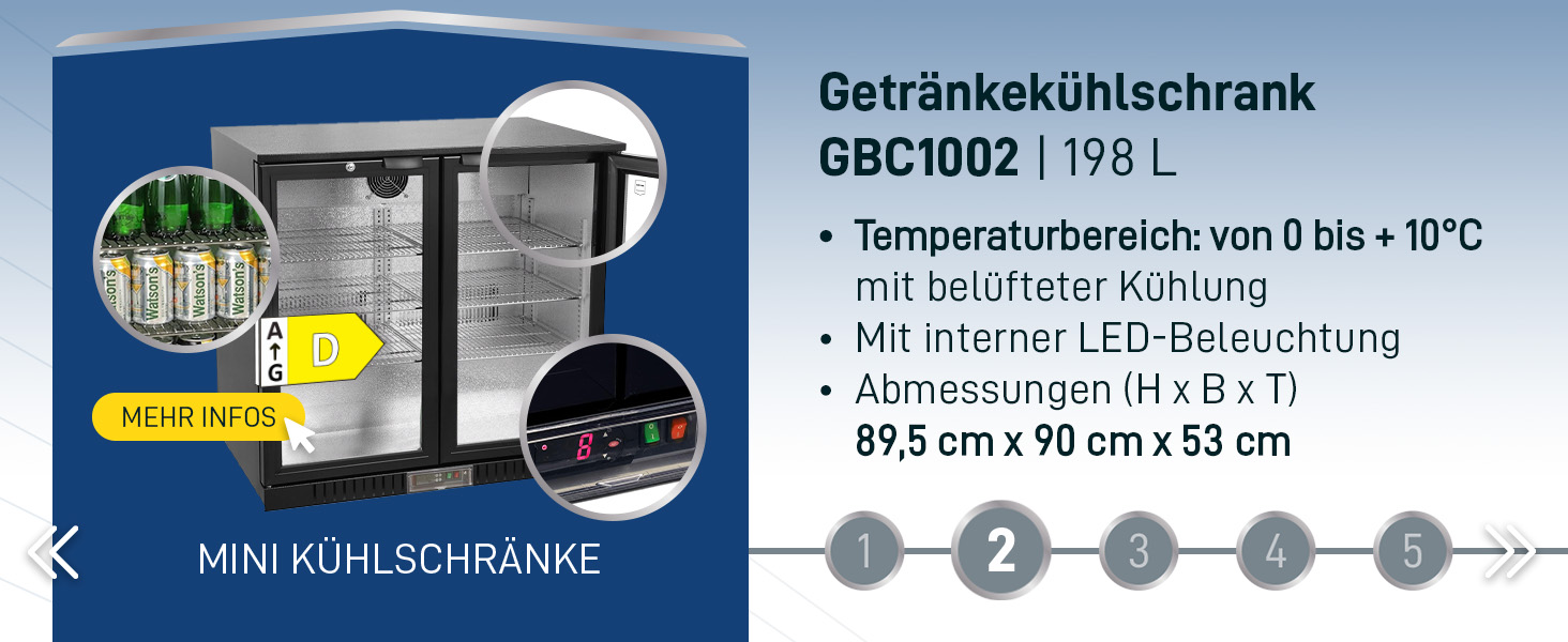 Холодильник для напоїв METRO Professional GSC2125B, 118 л, чорний