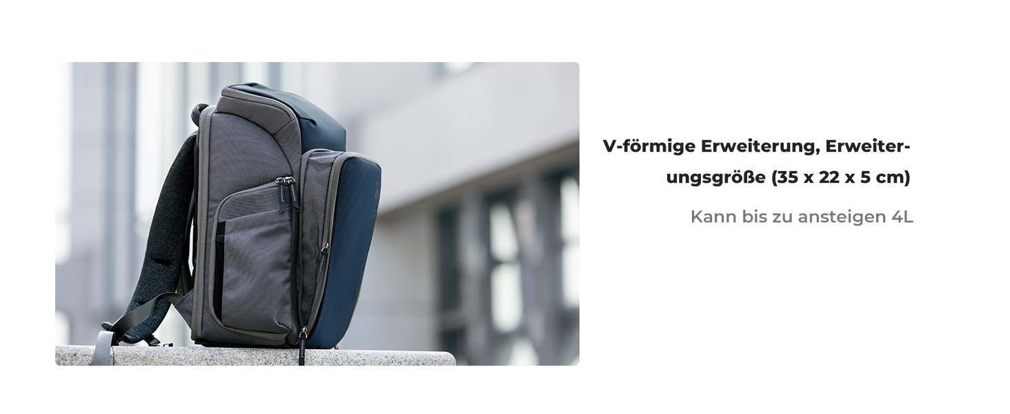 Рюкзак для фотокамери K&F Concept Alpha, 25L, чорний, з відділенням для 16-дюймового ноутбука, сумісний з Canon/Nikon/Sony/DJI Mavic