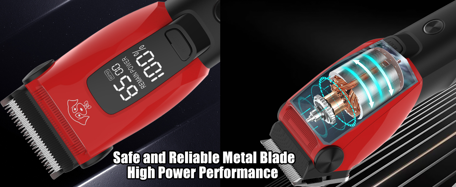 Професійна машинка для стрижки собак Hatteker: електрична, бездротова, з підсвічуванням, 7500RPM, для собак та котів