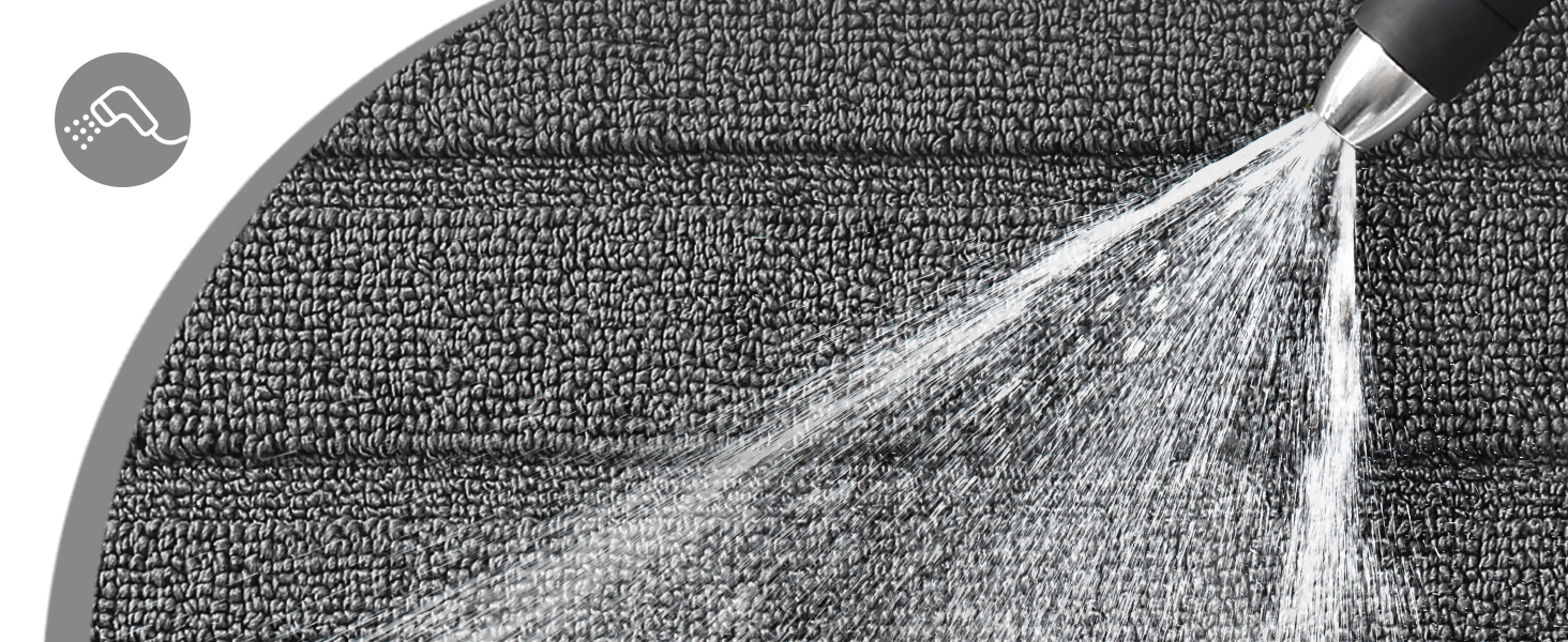 Килимок для дому COLOR&GEOMETRY 44x76 см - машинне прання, протиковзкий, вбираючий, мінімалістичний дизайн для входу, порогу та коридору (Сірий, 92 x 152 см)