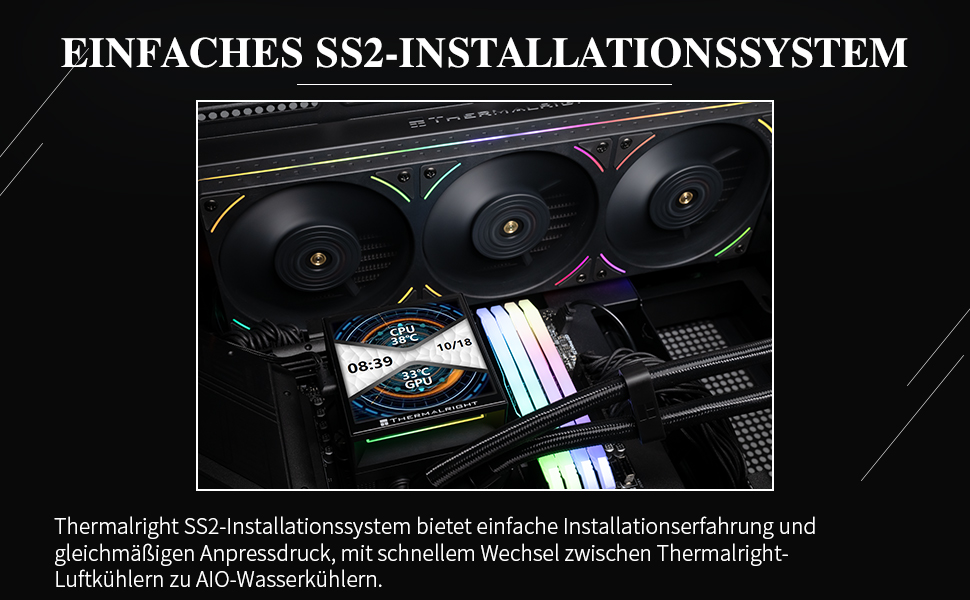 TR Hyper Vision 360 UB ARGB Black: Рідинна система охолодження CPU з LCD-дисплеєм 3.95