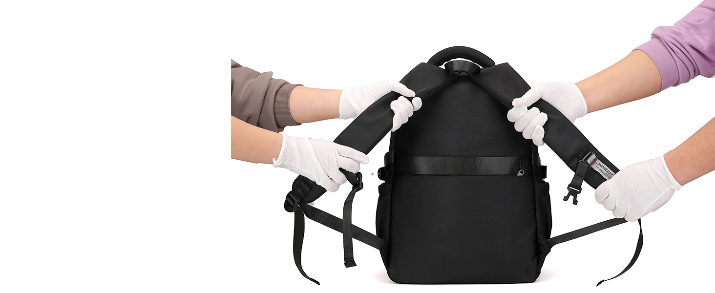 Водонепроникний шкільний рюкзак JANSBEN для підлітків (хлопців та дівчат), багатоклековий дизайн для школи та подорожей, ідеальний для 5 класу, чорний