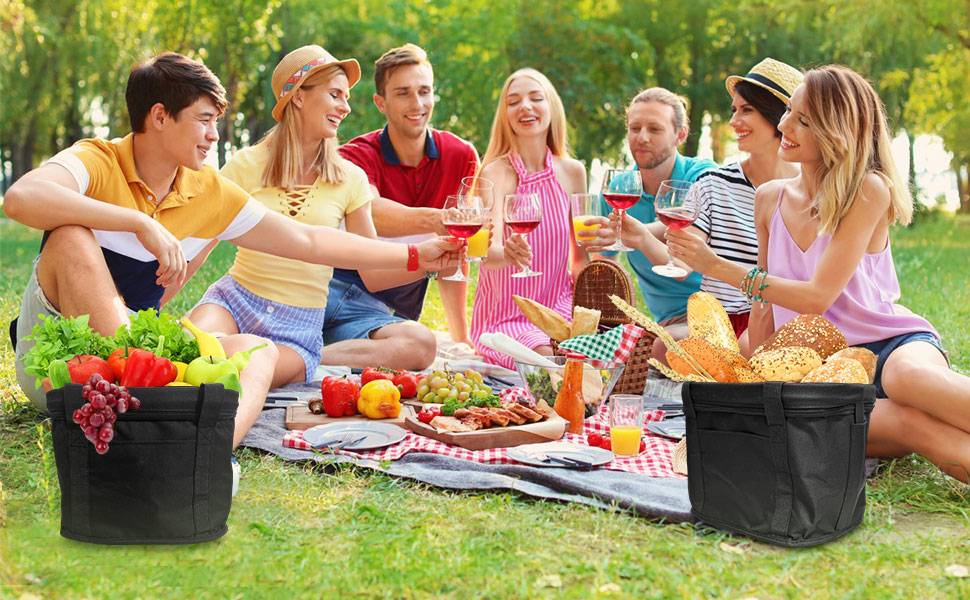 Складаний водонепроникний кошик на кермо велосипеда, знімний, з алюмінієвого сплаву, для собак та котів, для походів, пікніків та покупок (Чорний)