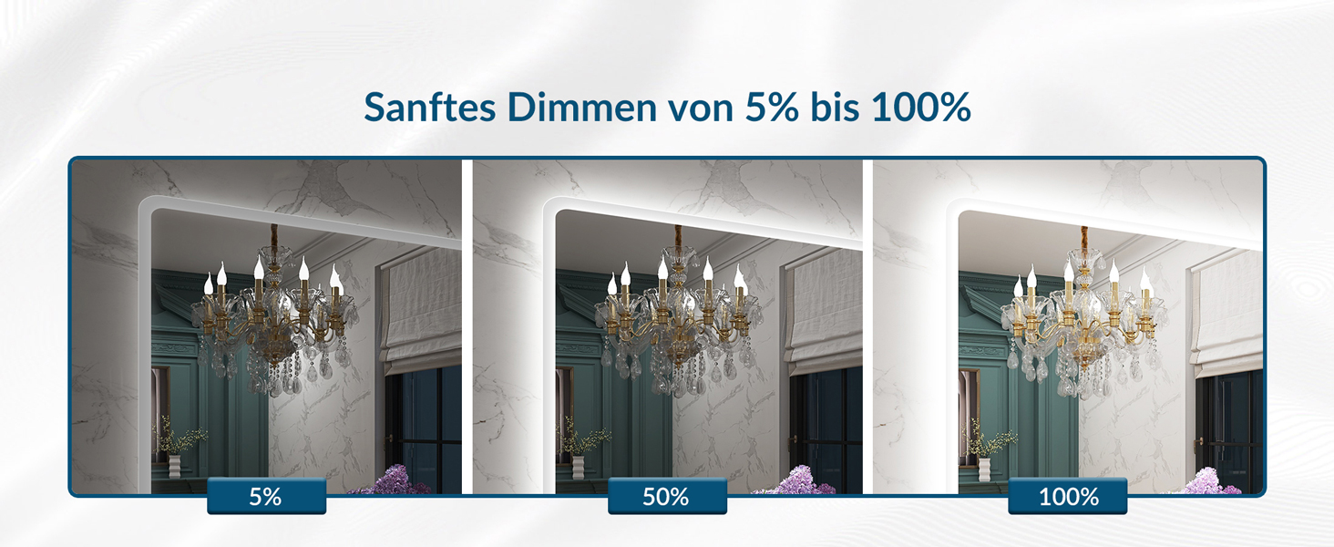 Дзеркало для ванної кімнати STARLEAD з підсвічуванням 80x60 см, регулювання яскравості, 3 колірні температури (3000K-6500K), протитуманне покриття, функція пам'яті, LED дзеркало для ванної кімнати IP44, HD скло, горизонтальне/вертикальне встановлення, M3017, срібний колір. Без Bluetooth, без лупи 5x.