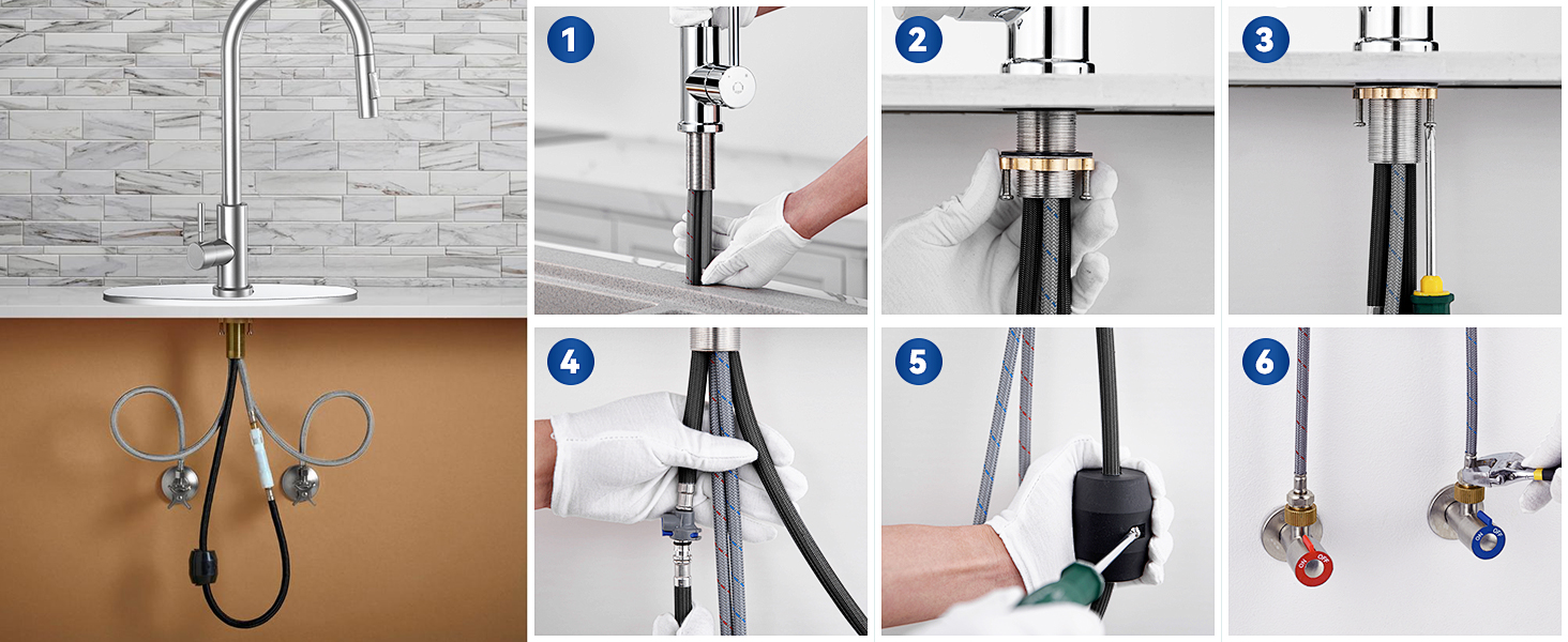 Кухонний змішувач Wasserhahn з висувною лійкою, поворотний на 360°, 2 функції, однорідний, для кухні (сріблястий)