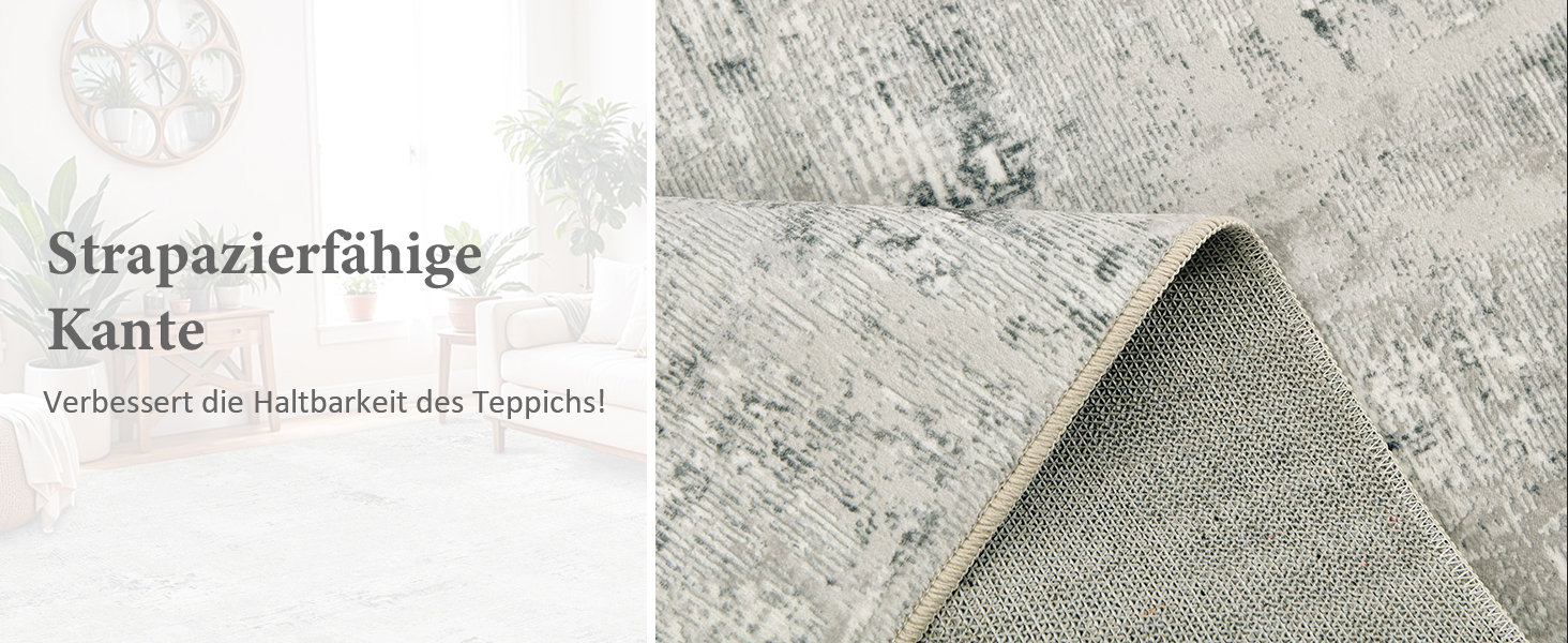 Килим для вітальні блакитний вінтажний меланжевий з ефектом вицвітання, короткий ворс, килими, прання, нековзкі килими для спальні (200x300 см, зелено-сірий)