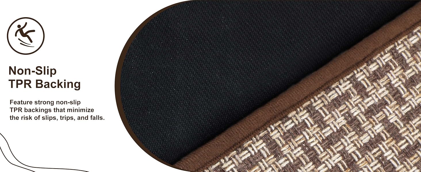 Килимок для дому 41x61 см, антиковзаюча підлога, для входу, коричневий