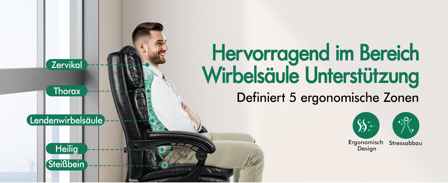 Офісне крісло ALFORDSON з регулюванням нахилу 150°, обертання 360° та підставкою для ніг. PU-шкіра, глянцевий чорний колір Palmer. Підходить для роботи та геймінгу.