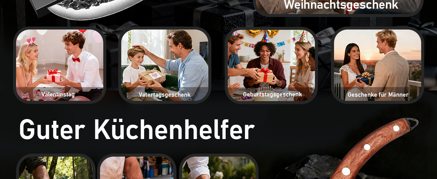 Набір професійних кухонних ножів з нержавіючої сталі - ідеальний подарунок для кухаря, чоловіка, батька на День Святого Валентина, День народження