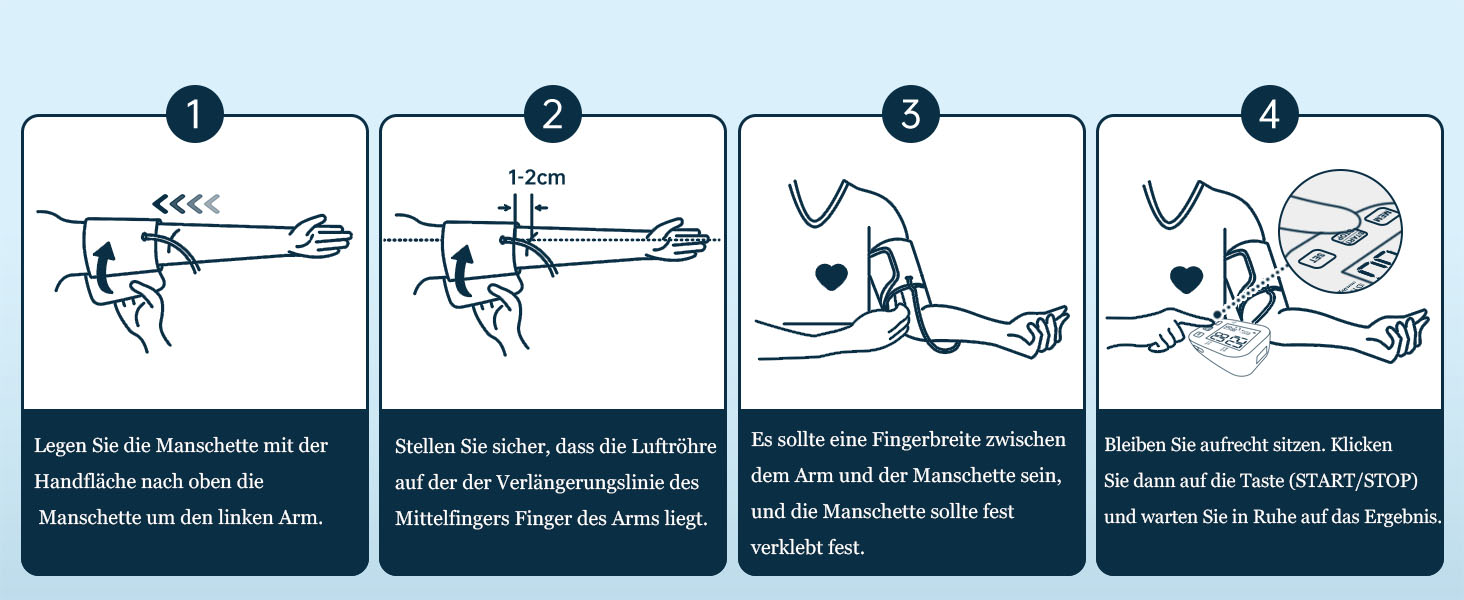 Тонометр на плече BP Blutdruckmessgerät: цифровий тонометр з регульованою великою манжетою 22-42 см, HOLFENRY тонометр на зап'ястя для дорослих та літніх людей