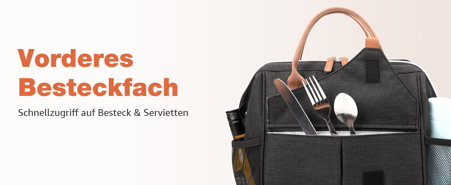 Термосумка Lekesky для жінок: ізольована ланч-бокс, 11л, чорна