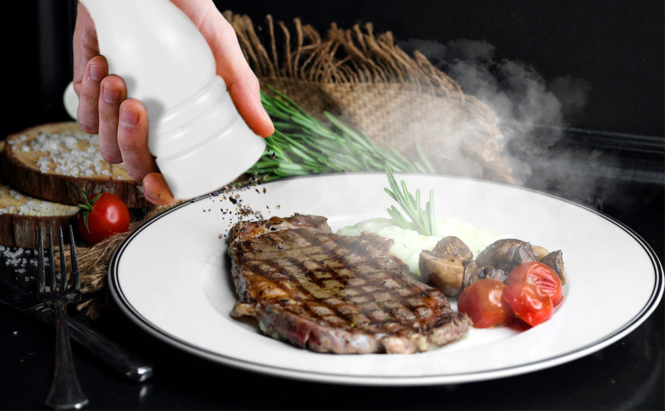 Набір з 2 шт. дерев'яних мельниць для солі, перцю та чилі - ручні, з регулюванням помелу. Ідеально для солі, перцю та чилі.