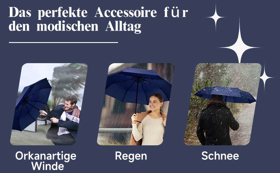 Зонт автоматичний Vicloon, 8 спиць, тефлонове покриття, компактний, для подорожей, гольф, темно-зелений/темно-синій