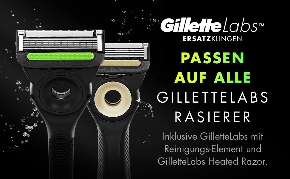 Чоловіча бритва Gillette Labs, металевий станок для вологого гоління, сірий (набір: бритва + 2 змінні касети + дорожній футляр)