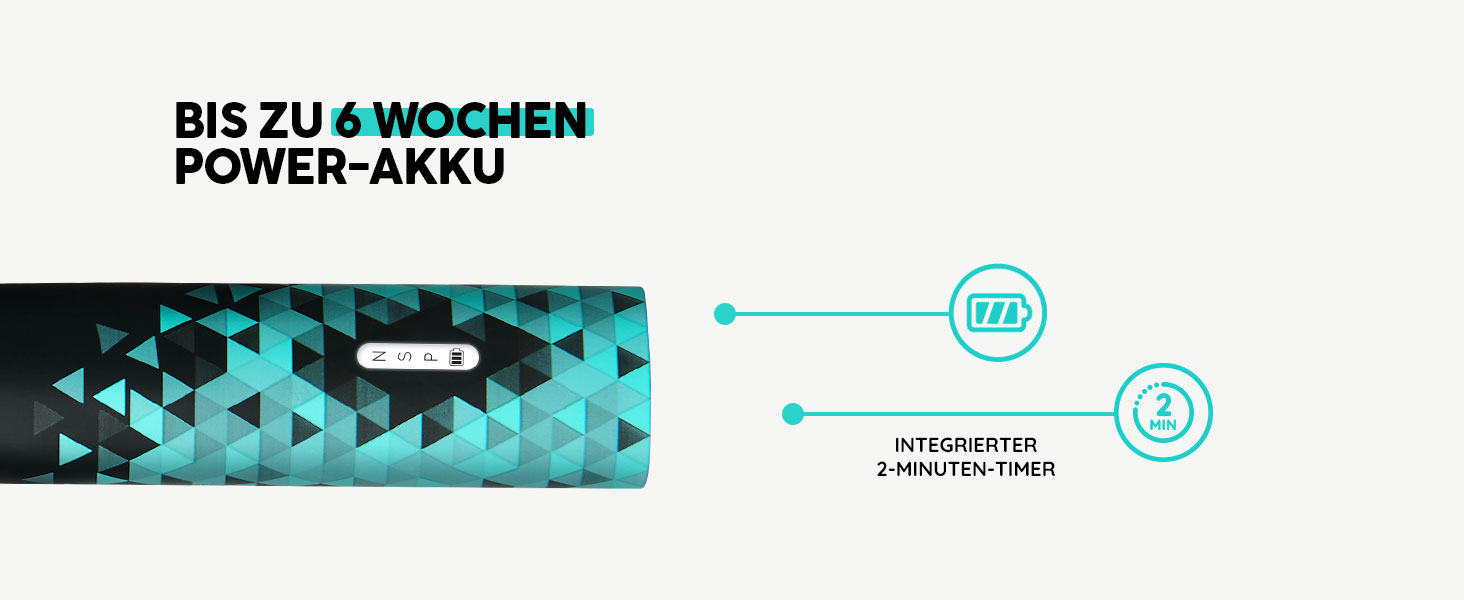 Електрична звукова зубна щітка happybrush® Eco Vibe 3 - Чорний колір - Набір з 4 насадок - Тестовий лідер - 100 днів тестування