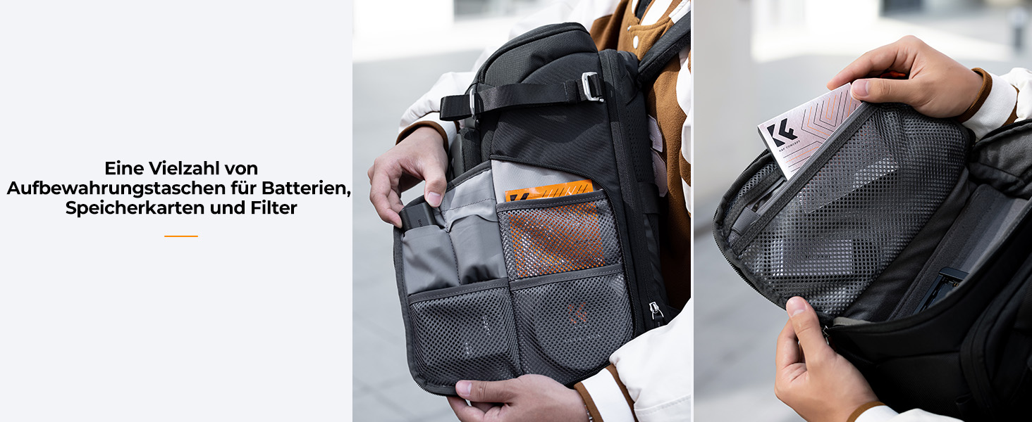 Рюкзак для фототехніки K&F Concept Alpha 25L, чорний: для фотографів, з відділенням для 16-дюймового ноутбука, сумісний з дронами DJI Mavic