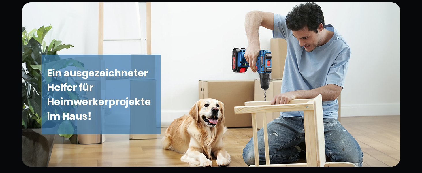 Акумуляторний дриль-шуруповерт 20V Brushless з набором інструментів (2 акумулятори 2.0Ah), 60Nm, 25+1 ступенів, LED-ліхтар, 10 мм патрон, 2 швидкості, для ремонту та DIY, синій