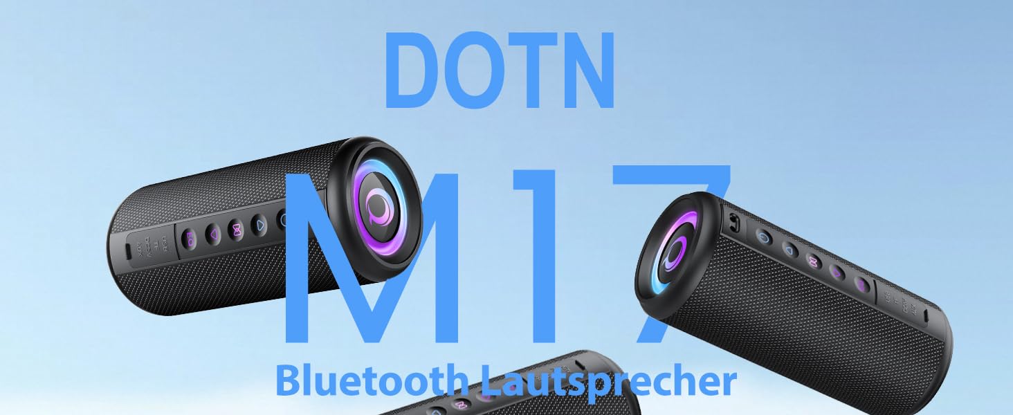 Bluetooth колонка 2026 з RGB підсвіткою, портативна, водонепроникна IPX7, з мікрофоном, для дому, саду та подорожей, чорна