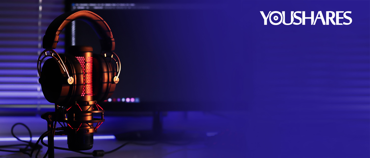 Тримач для мікрофона YOUSHARES - сумісний з HyperX QuadCast, Blue Yeti, Rode, Fifine AM8, Razer Seiren Mini/V3 Mini