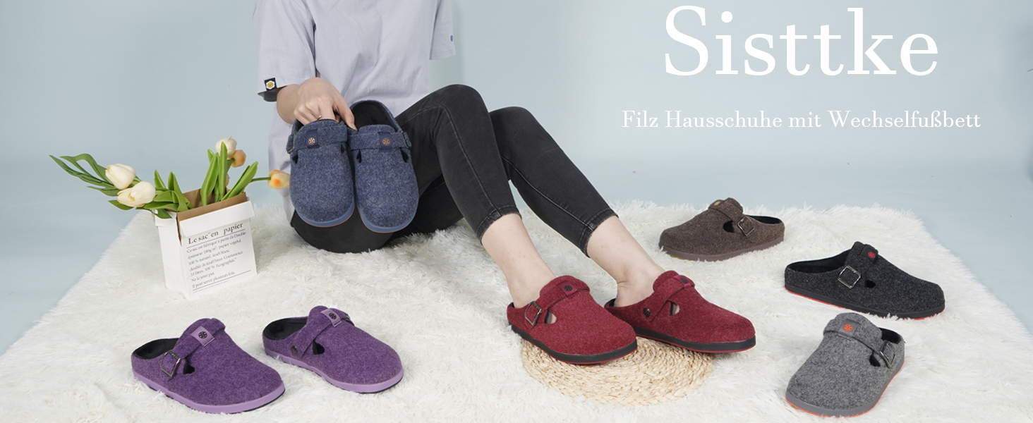 Фетрові тапочки Sisttke для дому, чоловічі/жіночі, зимові, закриті, з супінатором, темно-синій, 36 EU