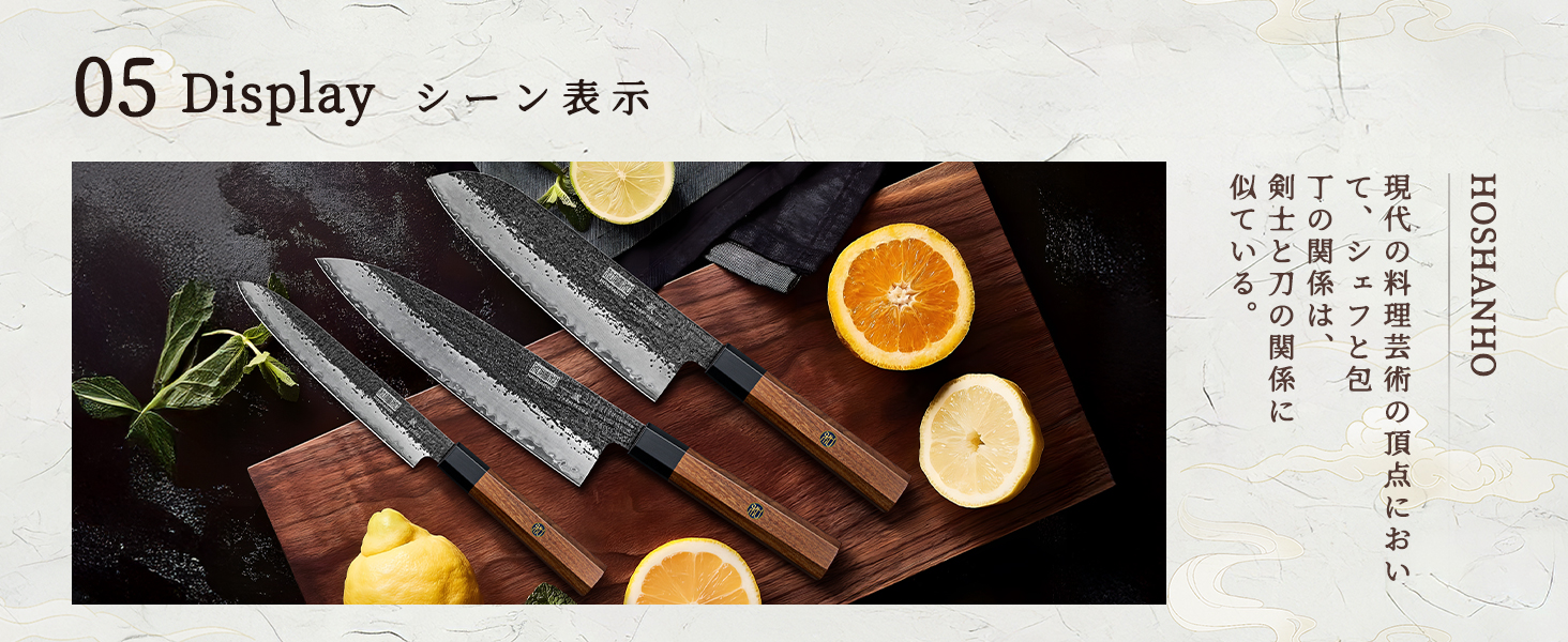 Професійний японський кухонний ніж HOSHANHO Gyuto, шеф-ніж 20 см для м'яса та овочів