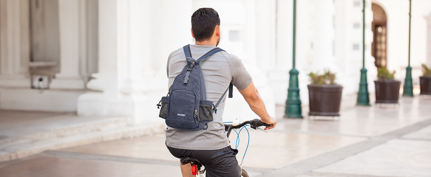 Сумка через плече G4Free на канвісі (Dunkelgrau) - для подорожей, хайкінгу, бігу, альпінізму