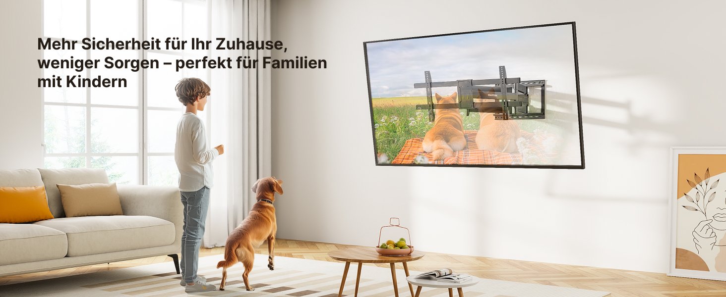 Кріплення для телевізора monTEK 1080mm для 43-90 дюймів (Flat/Curved), до 60 кг, поворотне та нахильне, VESA 800x400 mm