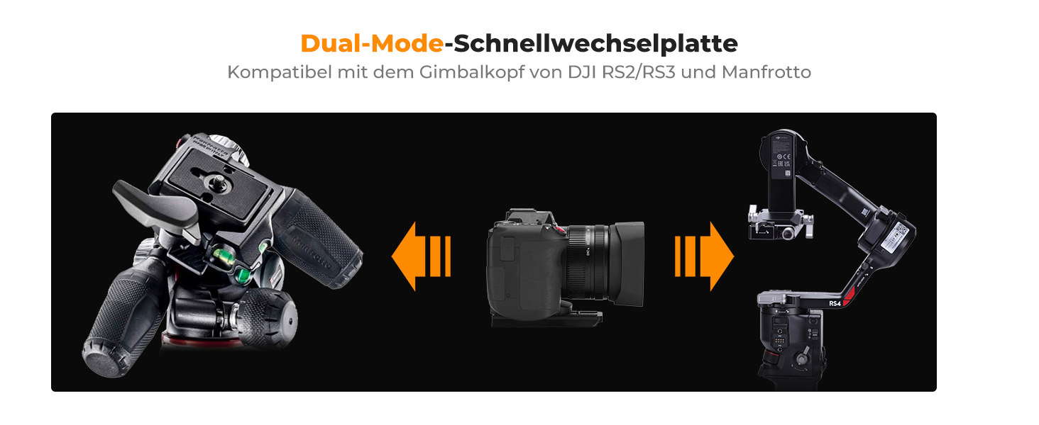 Штатив для камери K&F CONCEPT VA3+BV20: відео штатив з поворотним кріпленням, 184 см, для DSLR, відеокамер