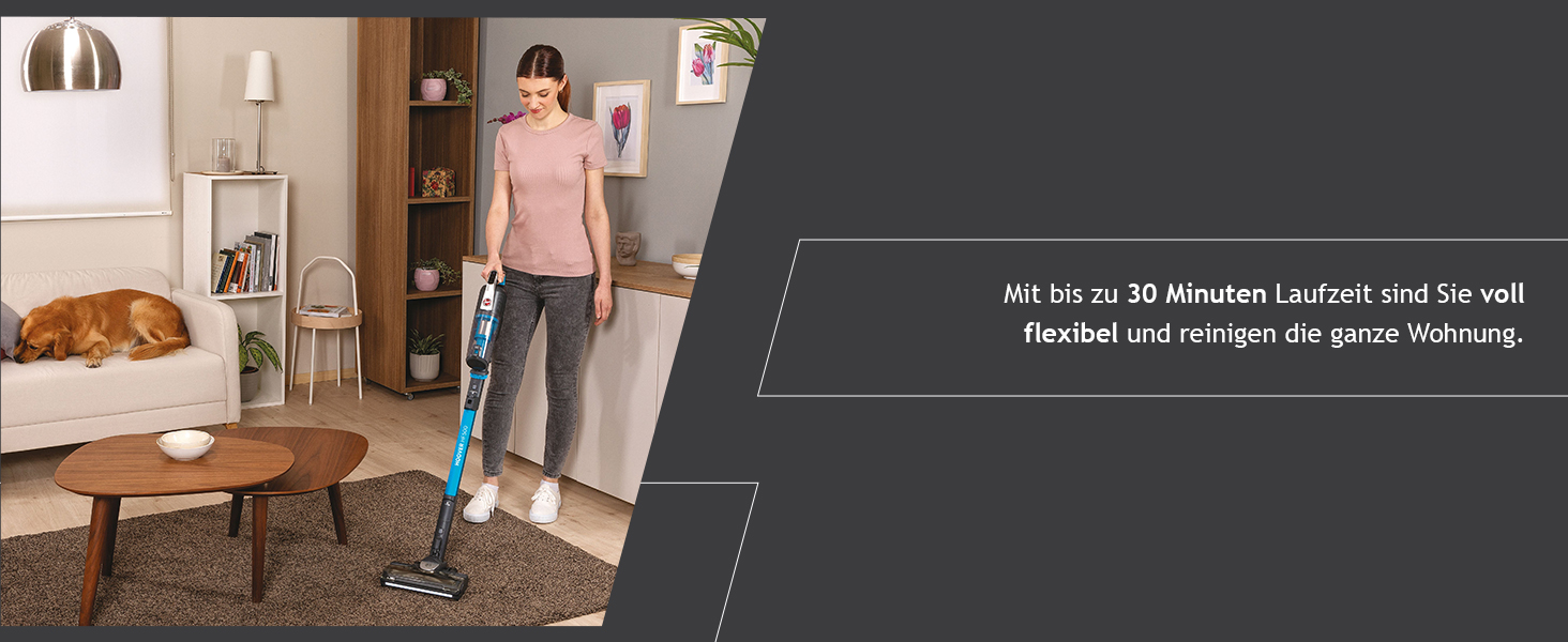 Бездротовий пилосос Hoover H-Free 500 Pets: потужний, без мішка, для видалення шерсті тварин, LED, паркування, 30 хв роботи