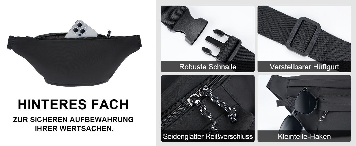 Спортивна нагрудна сумка YaKuss, велика водонепроникна поясна сумка через плече, регульований ремінь для бігу, подорожей, чорна