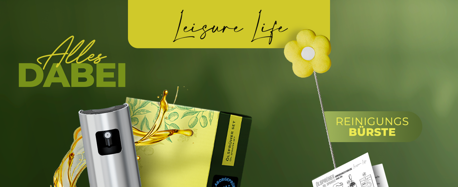 Набір розпилювачів для олії Leisure Life® 2 шт., 100 мл, нержавіюча сталь, захисне скло UV, без BPA, для оливкової олії та здорового приготування (Зелений нефрит & Чорний обсидіан)