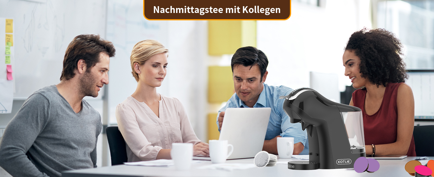 Кавомашина KOTLIE 5-в-1 для капсул, меленої кави та ESE (44 мм), чорна (EM-308A)