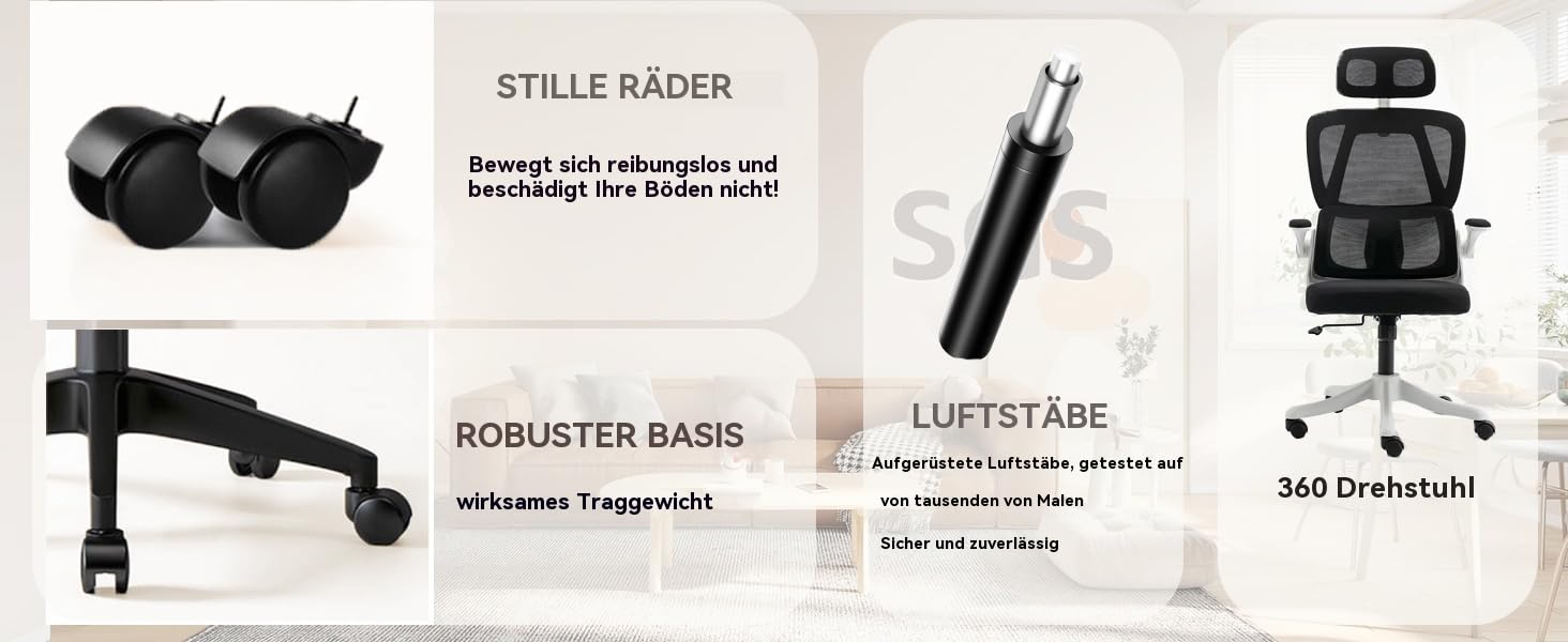 Ергономічне крісло для офісу чорно-біле | Регульоване по висоті, з підлокітниками, підтримкою попереку та сіткою | Для дому, ігор, навчання. Чорний та білий, середній розмір