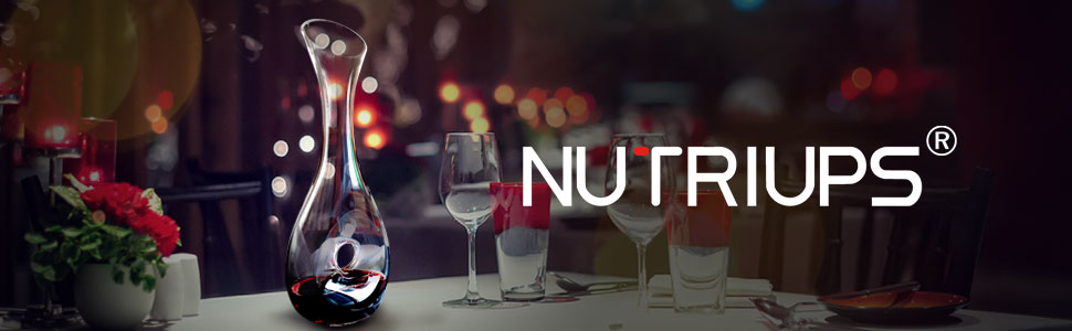 Безсвинцевий графин для вина NUTRIUPS 1.2 л зі щіткою для чищення