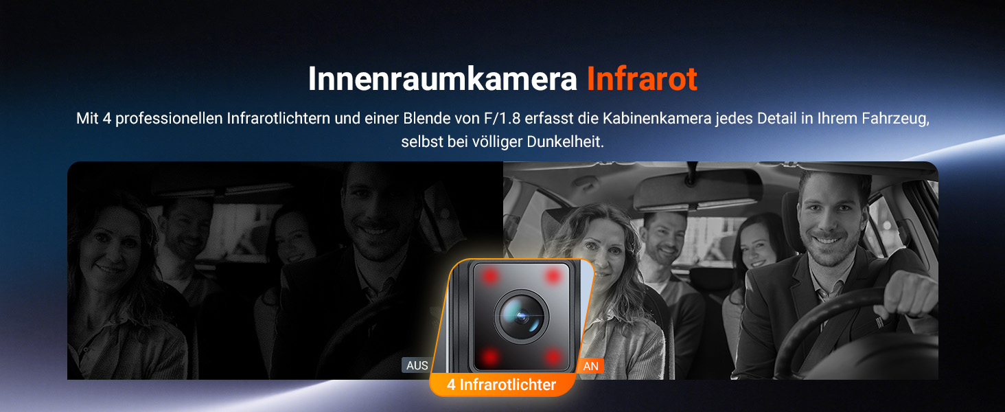 Автомобільний відеореєстратор VANTRUE N4S 3-канальний (2.7K+2.5K+1440P), STARVIS 2 HDR, нічна зйомка, 5GHz Wi-Fi, GPS, 24г паркування, G-сенсор, підтримка 1ТБ, для авто