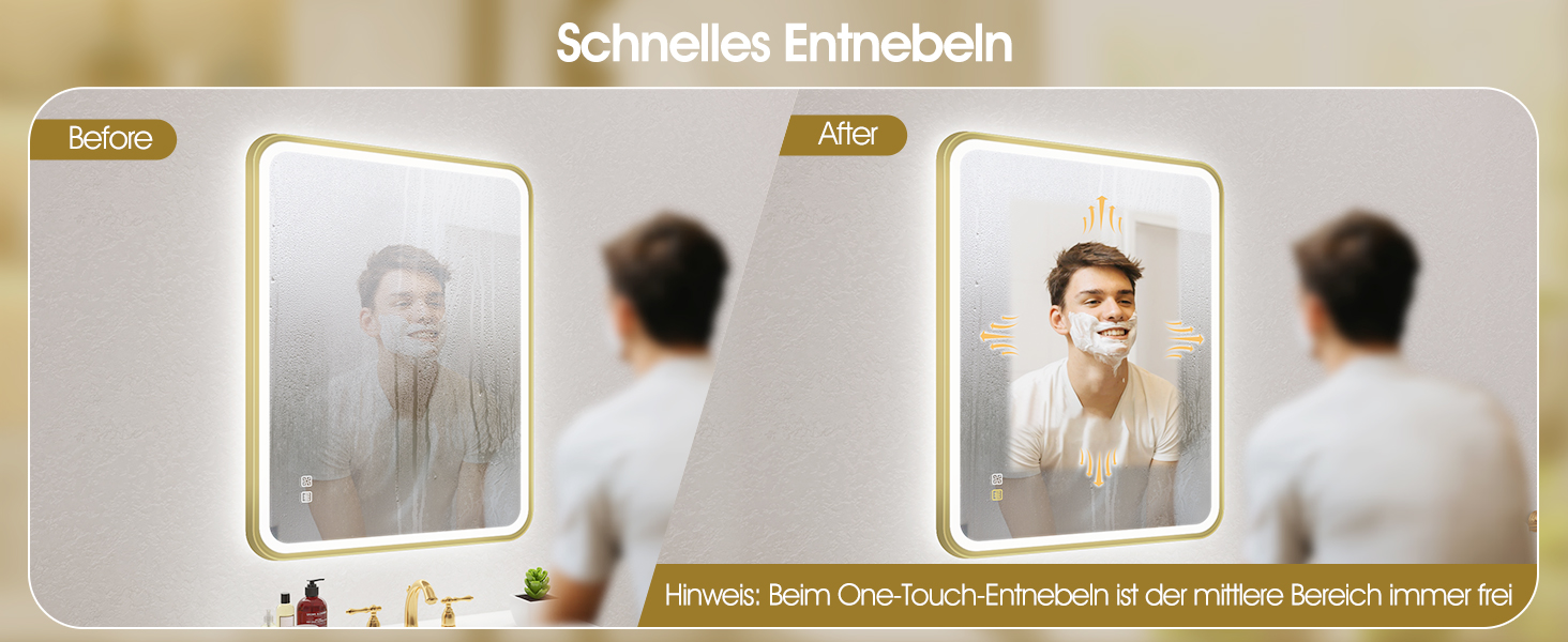 Дзеркало для ванної кімнати S'bagno з підсвічуванням 100x70 см, з алюмінієвою рамою, антизапарююче, 3000-6500K, функція пам'яті, IP44, горизонтальне/вертикальне, чорний колір, M99 (без Bluetooth)