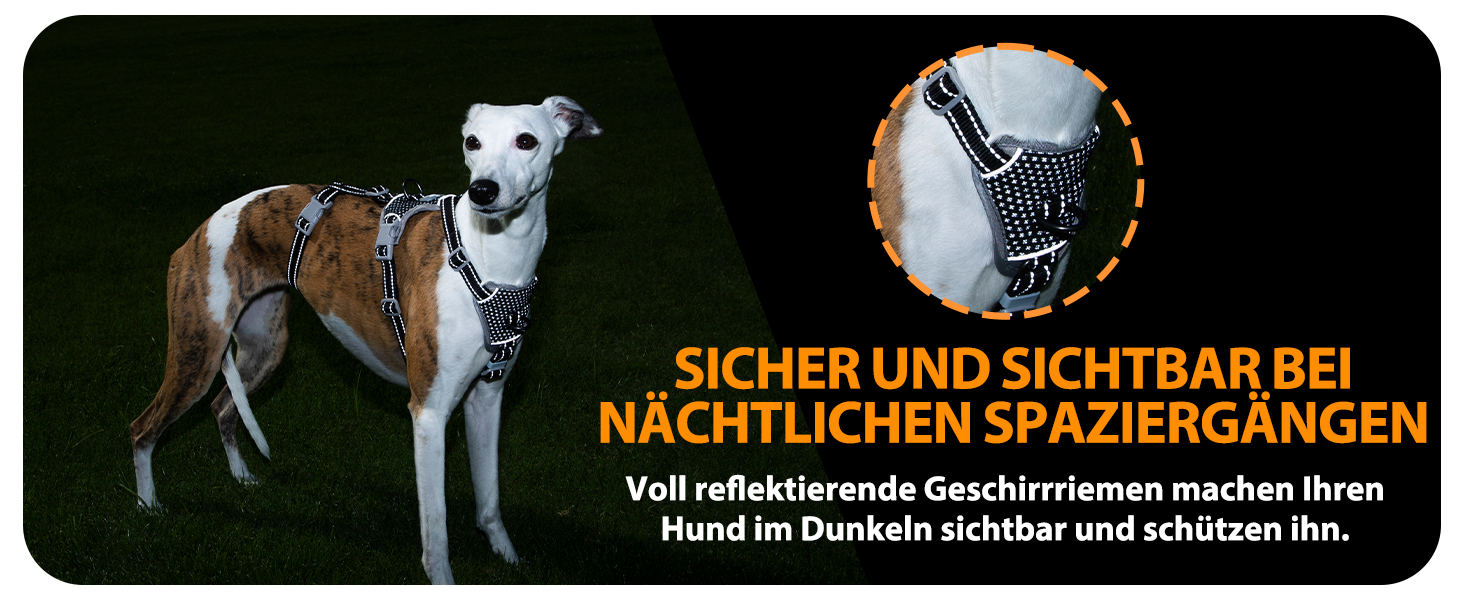 Шлейка для собак Huntboo, анти-витік, для панічних собак, світловідбиваюча, регульована, легка, чорна, розмір S, 1 шт.