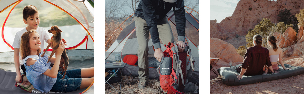Надувна ізомат TREKOLOGY UL140 - легка туристична ізомат для кемпінгу, компактна та зручна для відпочинку