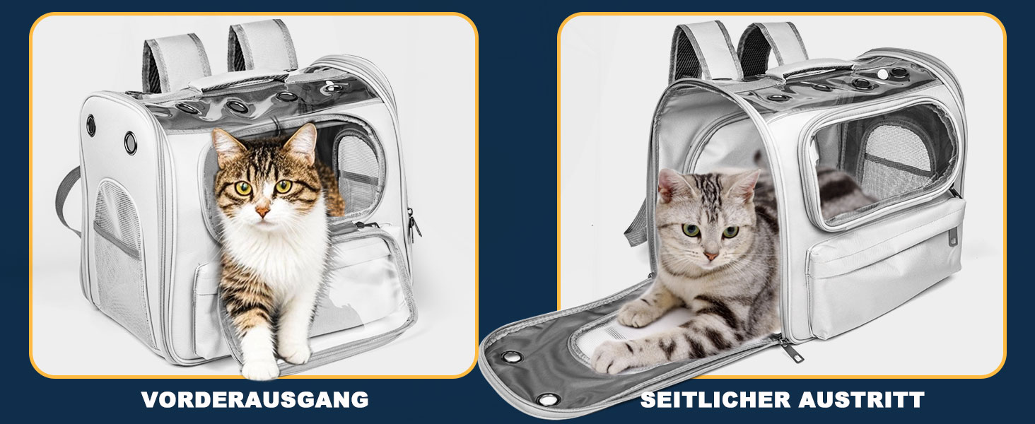 Розширюваний рюкзак для котів та маленьких собак, сірий. Рюкзак-переноска для котів та собак до 8 кг з вікном, дихаючий, складаний