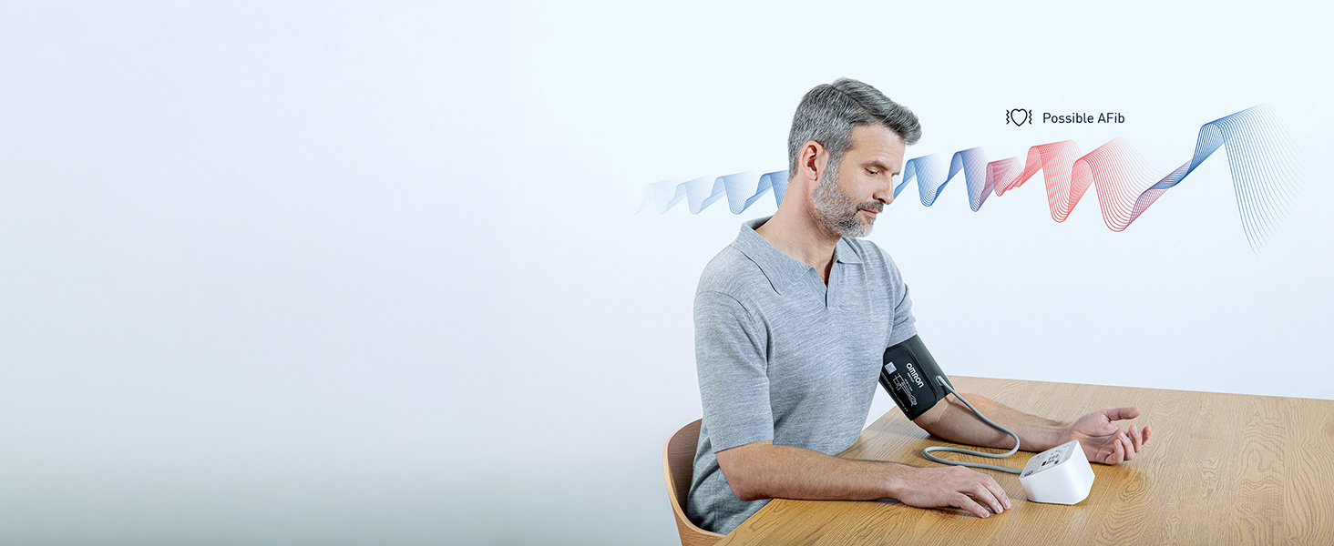 Тонометр OMRON X4 Connect AFib з Bluetooth та мобільним додатком, виявлення фібриляції передсердь (AFib) | клінічно перевірений | для діабетиків та вагітних | манжета 22-42 см