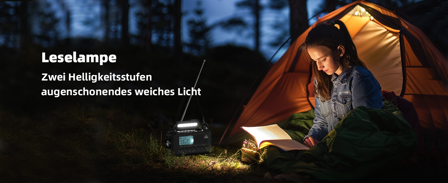 Радіо Roxicosly з ручним приводом, 12000mAh Power Bank, AM/FM/SW, радіо для надзвичайних ситуацій, ліхтар, зарядний пристрій, для відпочинку на природі, кемпінгу, туризму, чорний