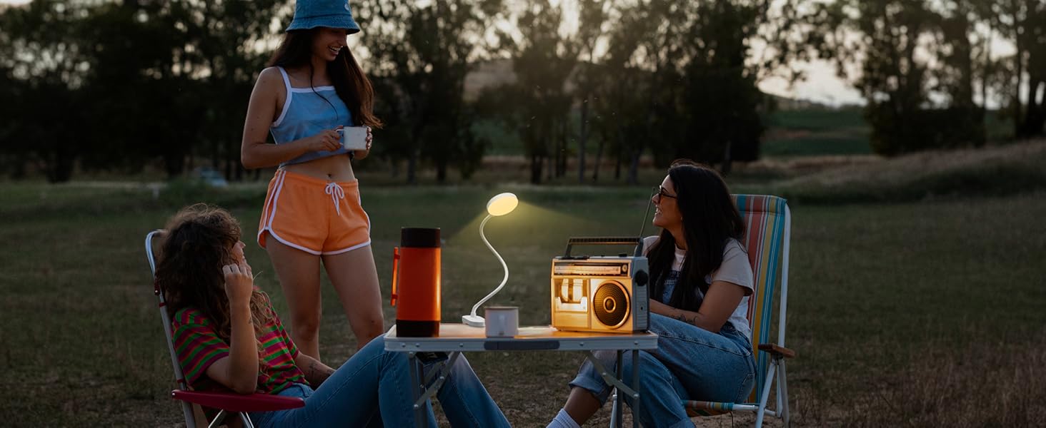 LED лампа для читання ZAPLIT з кріпленням на ліжко – 3 режими, 10 яскравостей, USB-C, гнучкий шийка 40 см, для спальні, робочого столу та кемпінгу, білий, діаметр 3,5 дюйма