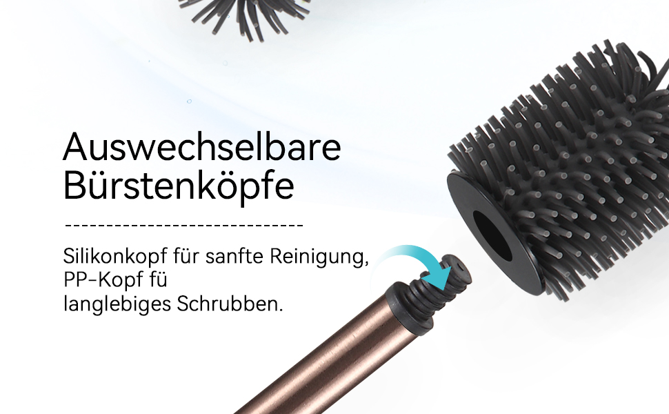 Настінна щітка для туалету DAZI з кріпленням без свердління, нержавіюча сталь, сучасний дизайн, знімний внутрішній стаканчик, золотий/рожевий золотий колір