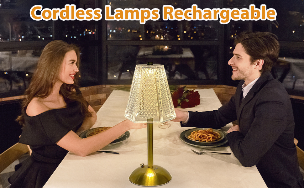 Настільна лампа Starnearby бездротова LED акумуляторна, золота, диммована сенсорна, 2 шт. для спальні, ресторану, офісу