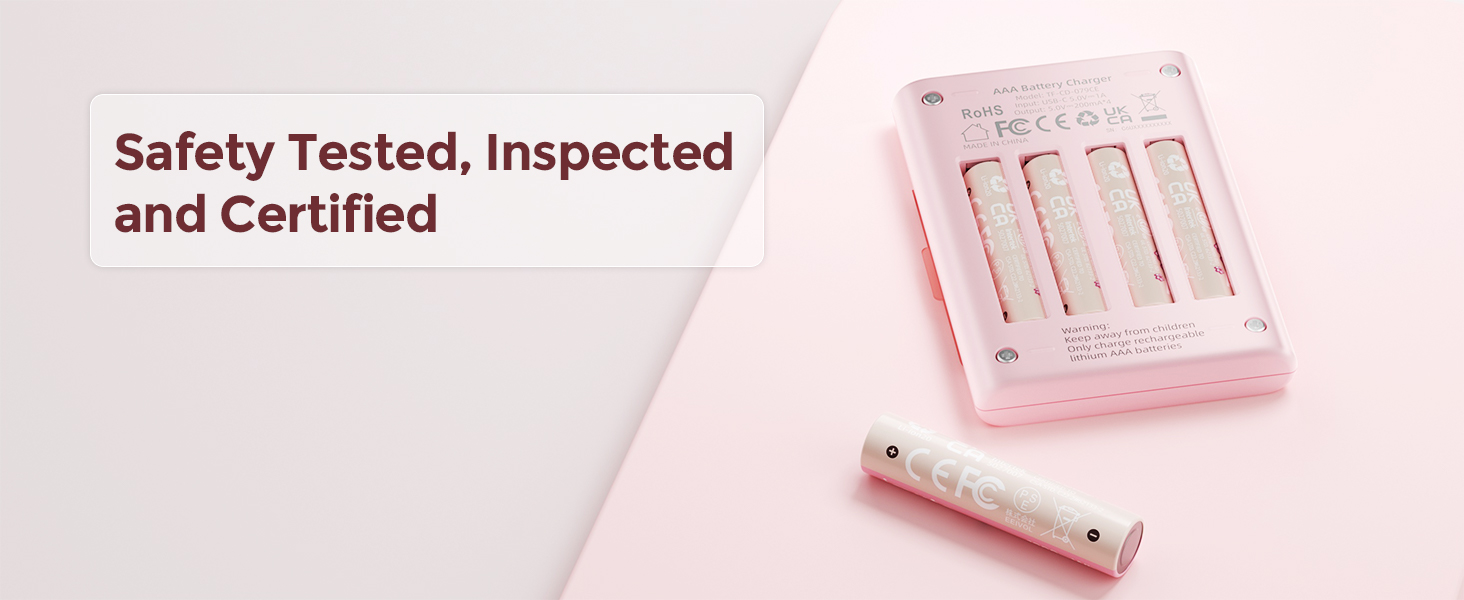 Імуто Акумулятори Li-Ion AA, 8 шт. з зарядним пристроєм, 2500 мWh, висока ємність, 1.5V, 1600+ циклів, низький саморозряд