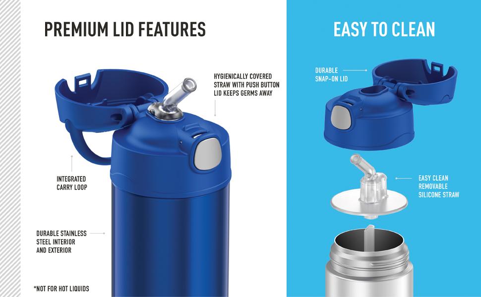 Термос Thermos Funtainer 340 мл, фіолетовий (12 oz) - дитяча пляшка для напоїв