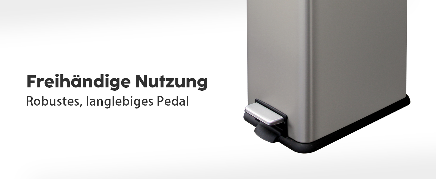 Трюмний сміттєвий бак для кухні, нержавіюча сталь, 30л, з кришкою та внутрішнім відром