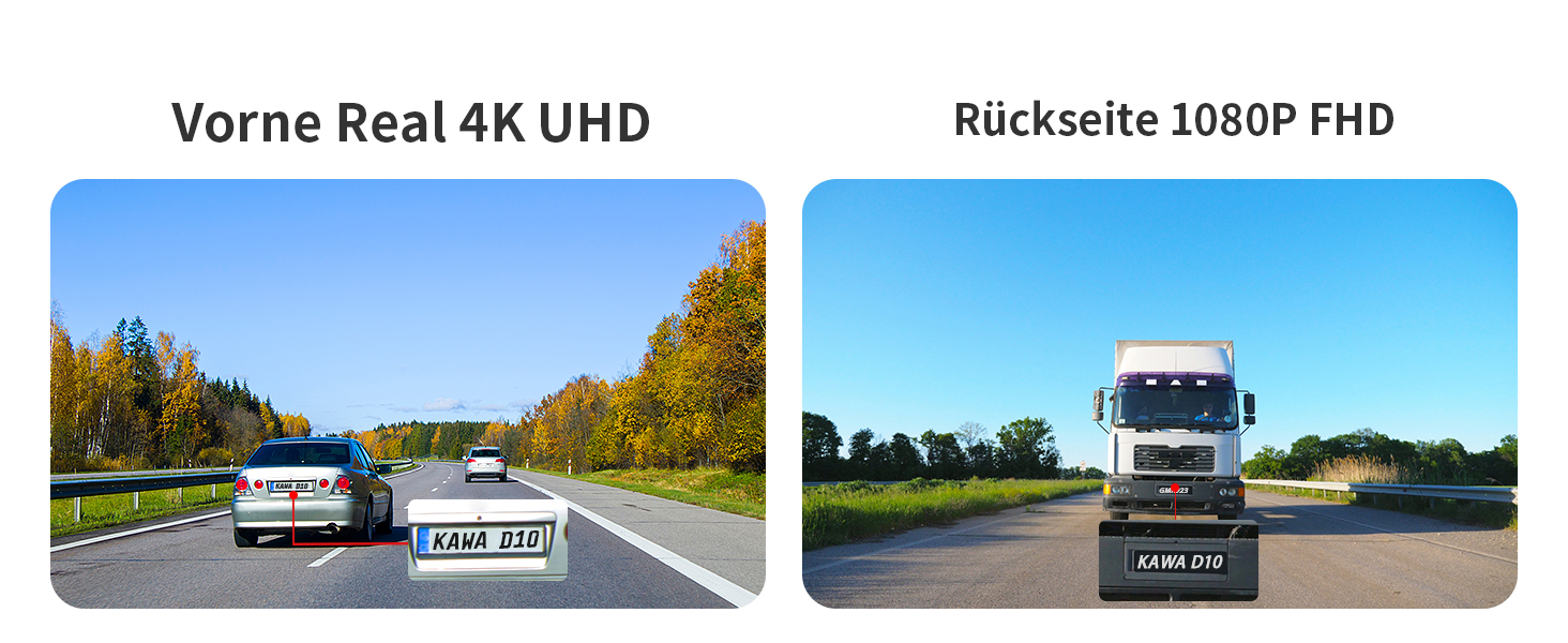 Відеореєстратор KAWA 4K Dual з GPS, WiFi, IPS екраном та 64GB SD-картою