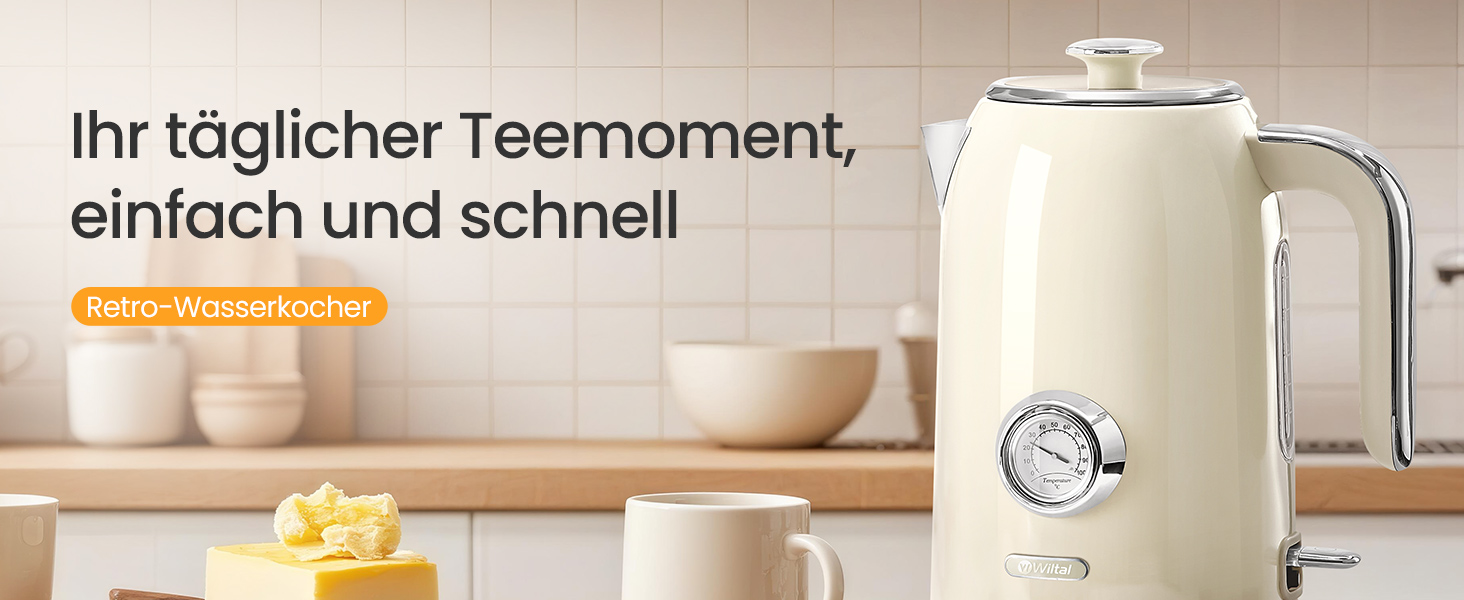 Набір чайник та тостер Retro Green 1.7L 2200W з індикатором температури, нержавіюча сталь