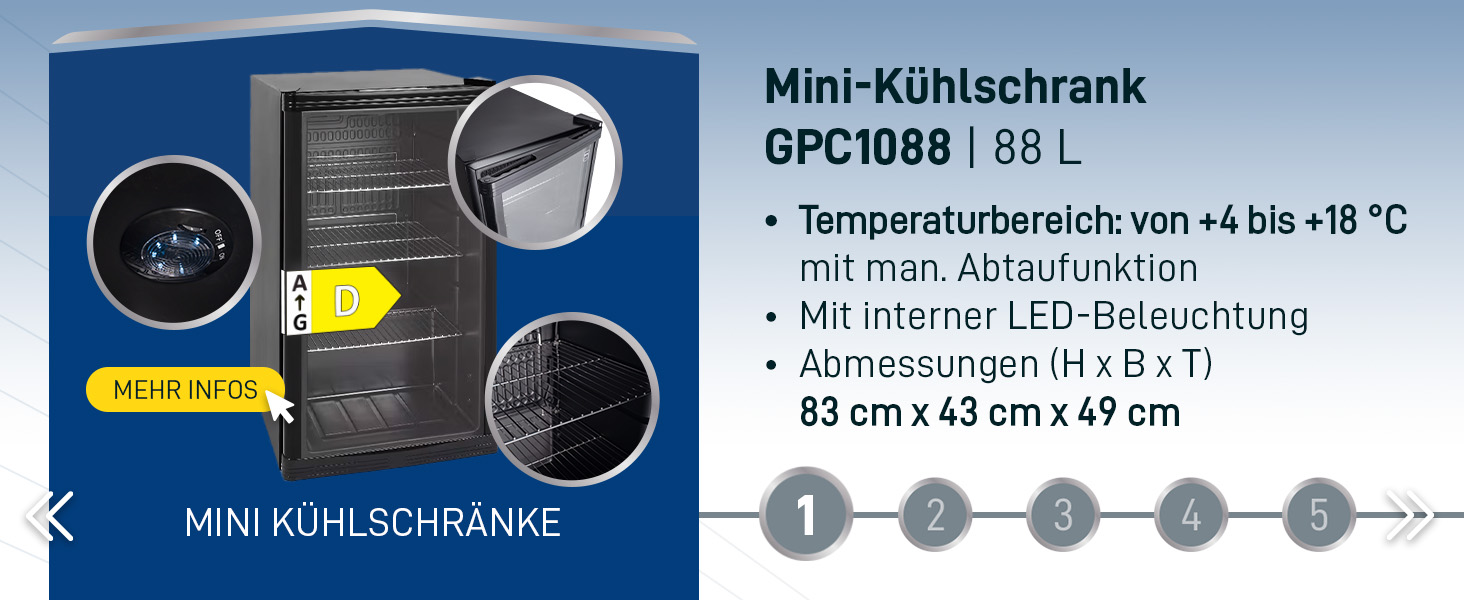 Холодильник для напоїв METRO Professional GSC2125B, 118 л, чорний